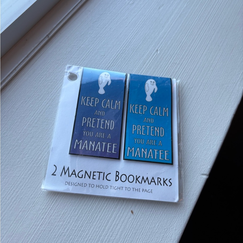 NEW CUTE Manatee Magnetic Bookmarks KEEP CALM AND PRETEND YOURE A MANATEE